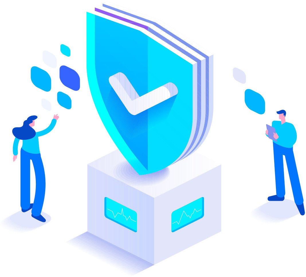 Illustrazione di un sistema informatico protetto e monitorato